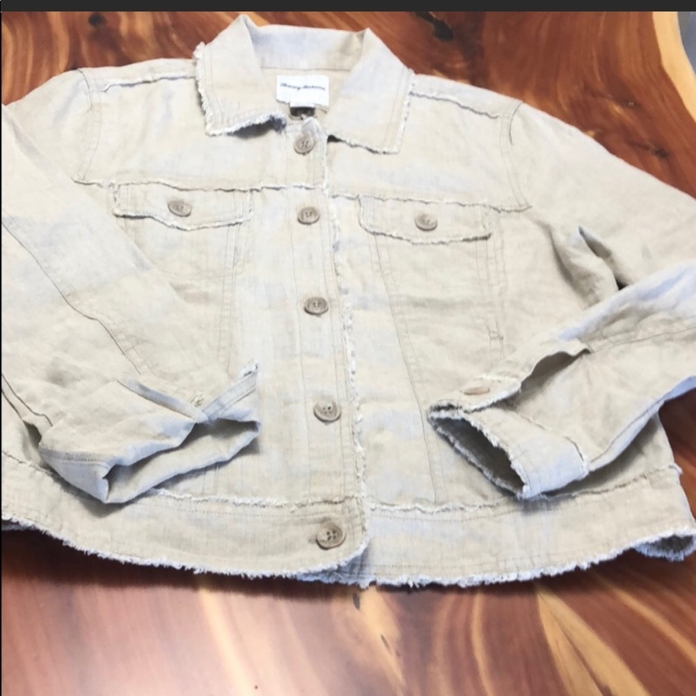 Tommy Bahama Two Palms Linen Raw-Edge Jacket - Picture 12 of 16